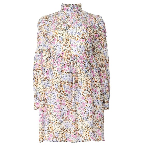 Munthe Dresses & Skirts - MUNTHE Long‎ Sleeve Mini Babydoll Dress Size 8 Silk Cotton Blend